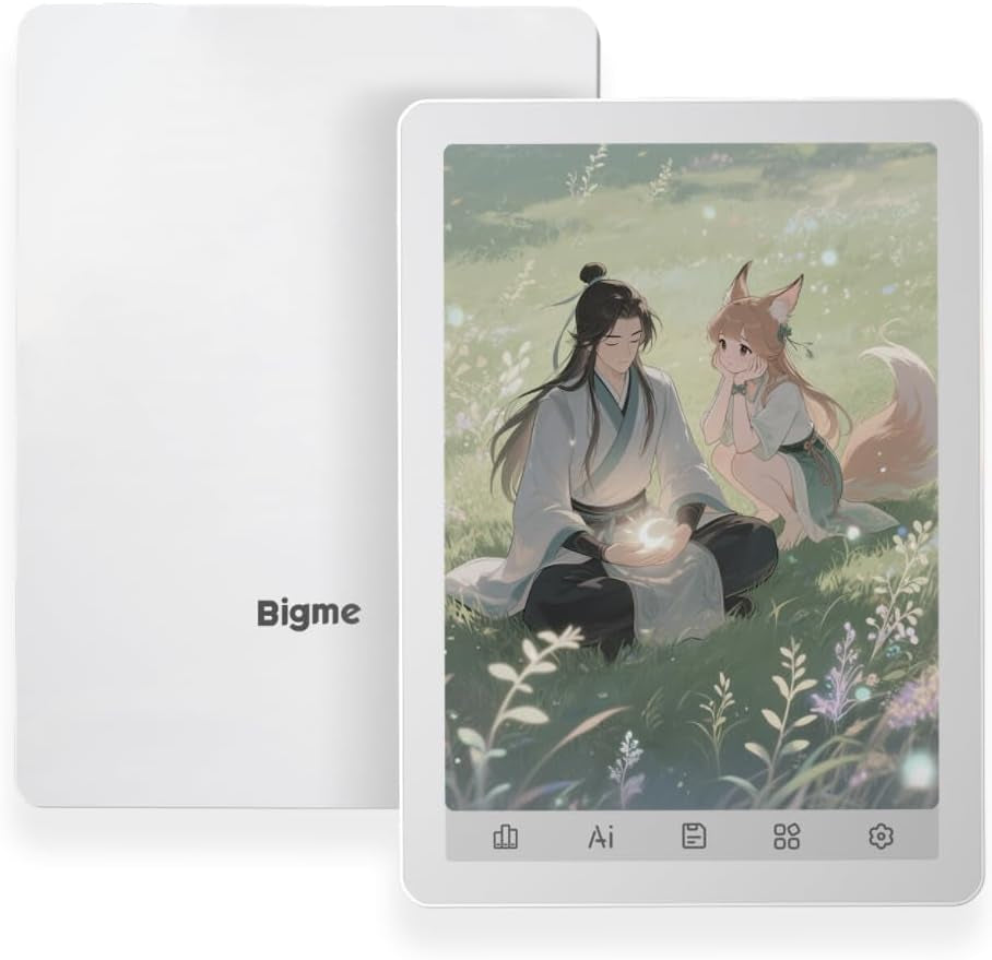 B6 Color Ebook Reader, 6 Inch E-Paper Tablet, 4GB+64GB Storage, Android 14, Black