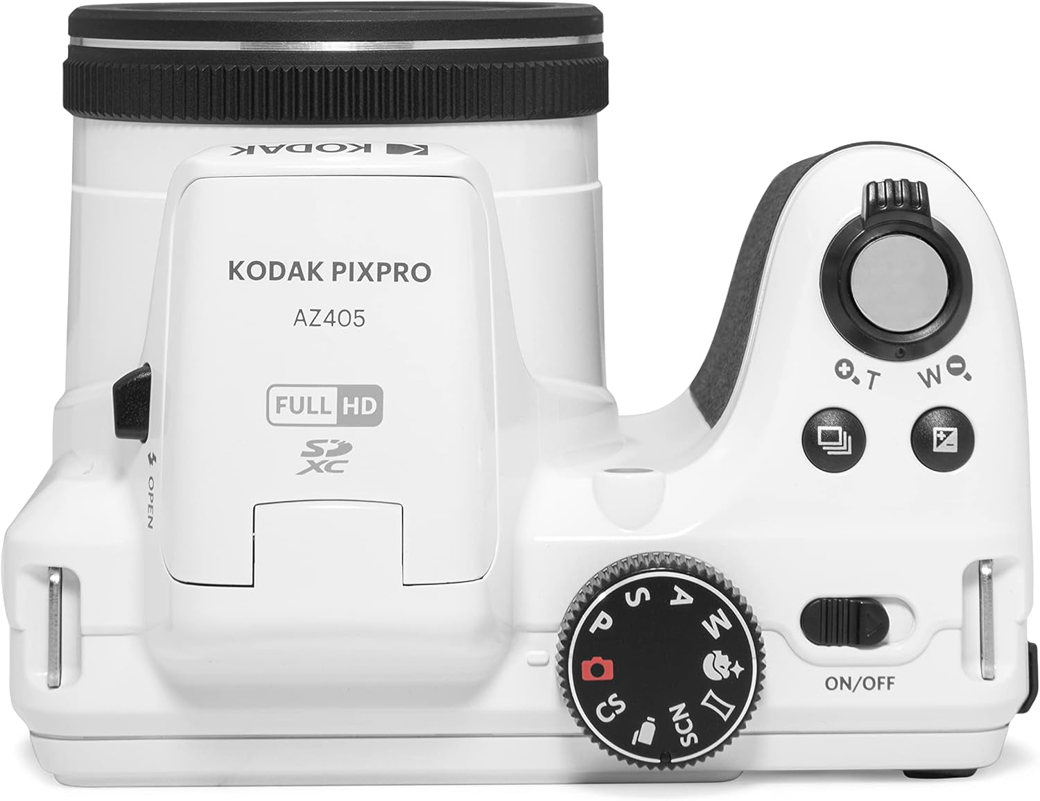 PIXPRO AZ405-WH 20MP Digital Camera 40X Optical Zoom 24Mm Wide Angle Lens Optical Image Stabilization 1080P Full HD Video 3" LCD Vlogging Camera (White), Full Frame