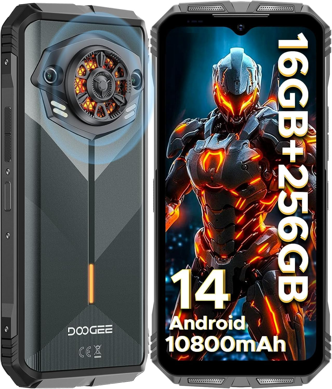 DOOGEE S Punk Version Global Celular Indestructible con 16GB RAM, 256GB, Altavoz 126dB y Android 14