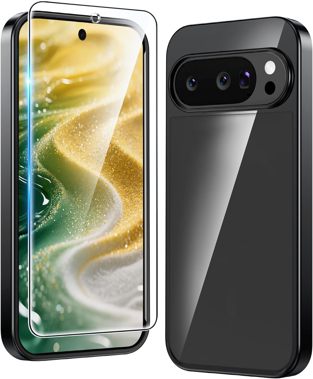 Funda para Google Pixel 10: Funda para Pixel 10 Pro, Google 9/9 Pro, transparente, delgada y resistente, anticaídas, antigolpes y antiarañazos, transparente.