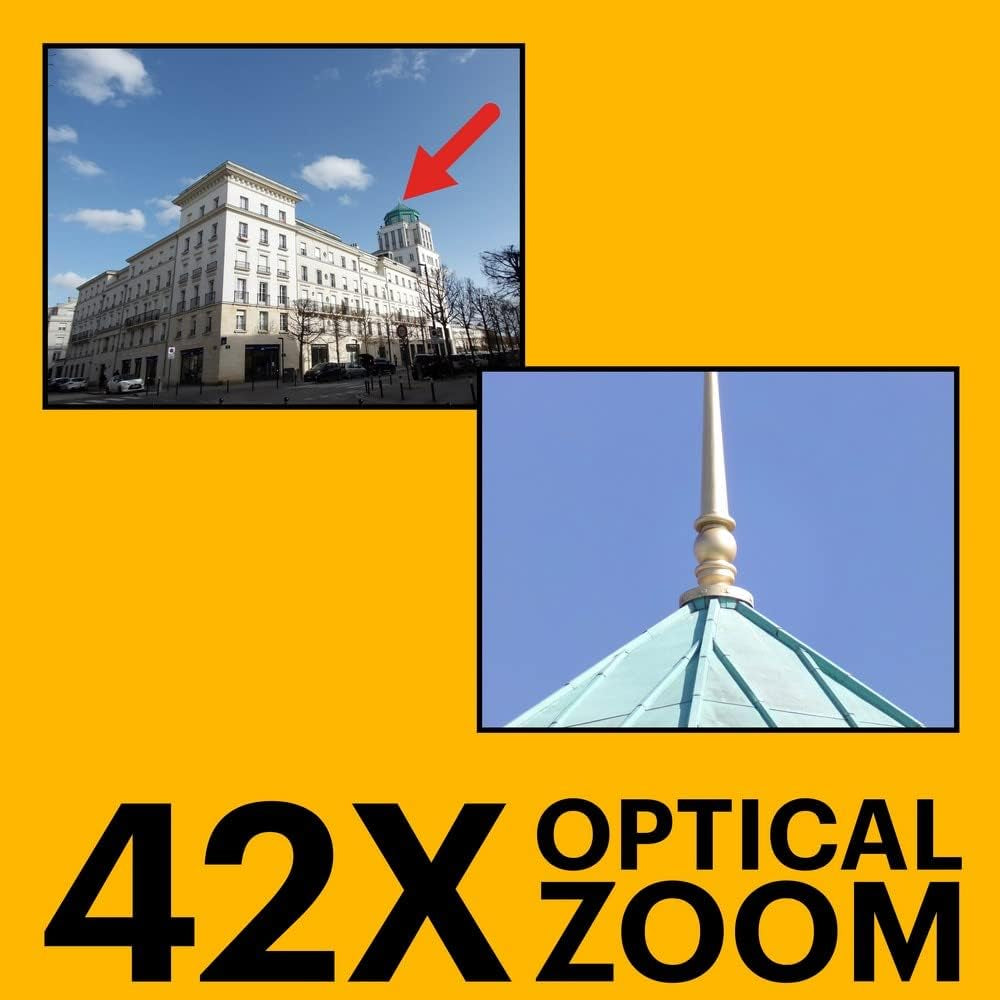 PIXPRO AZ425-BK 20MP Digital Camera 42X Optical Zoom 24Mm Wide Angle Lens 1080P Full HD Video Optical Image Stabilization Li-Ion Battery 3" LCD Vlogging Camera (Black)