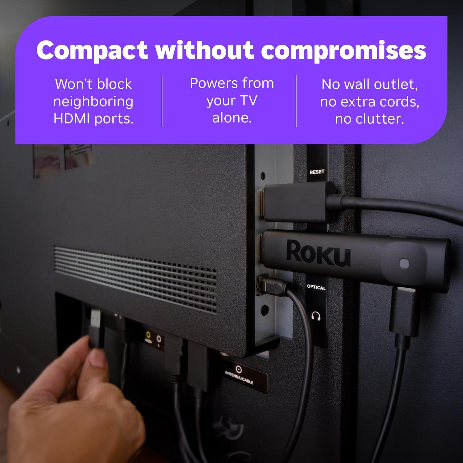 Roku Streaming Stick Plus 2025 - Dispositivo de transmisión Roku 4K y HDR para TV con control remoto por voz - TV gratis y en vivo