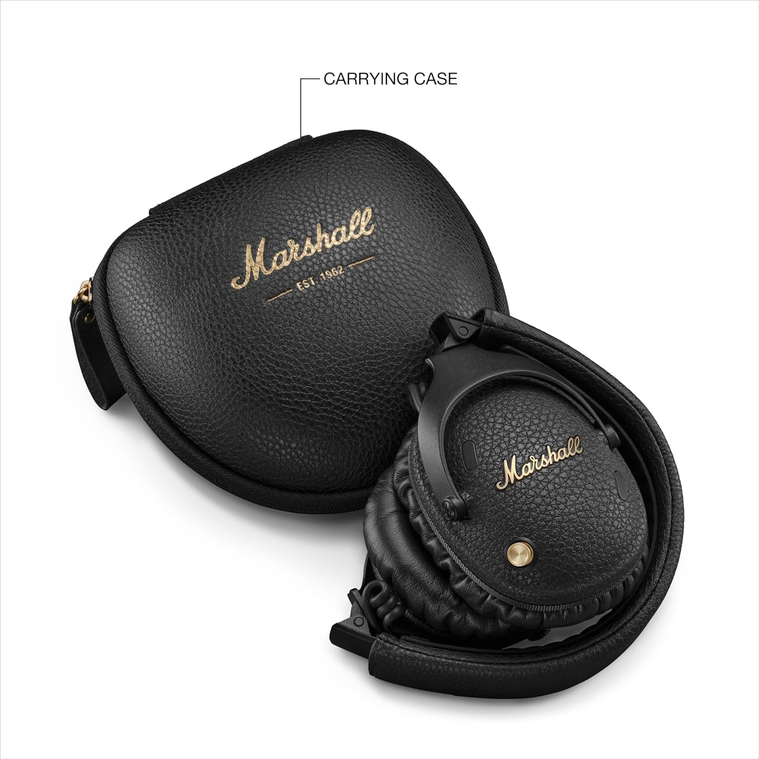 Monitor III A.N.C. Over-Ear Bluetooth Headphones - Active Noise Cancelling with Microphone | 100+ Hrs Wireless Playtime | Lightweight, Foldable Design for Travel - Black