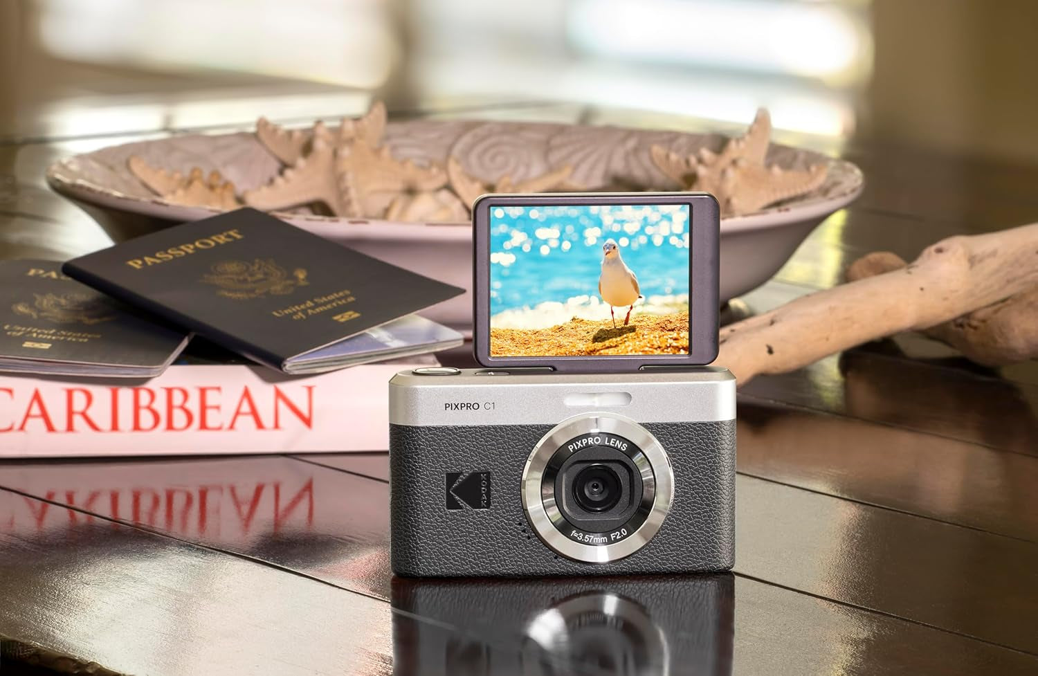 PIXPRO C1 Friendly Zoom Digital Camera - 13MP Compact Point and Shoot with 2.8” 180° Tilt LCD Flip Screen, Retro Vintage Design with 4X Zoom and 1080P Full HD Video for Travel, Vlogging, Black