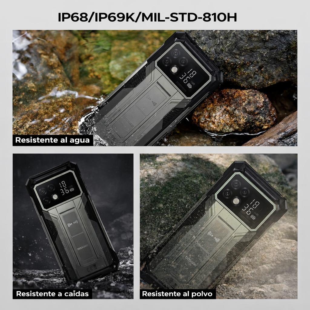 DOOGEE S200 Max 5G Version Global - Celular Indestructible 22000mAh con Pantalla Trasera | 36GB+512GB