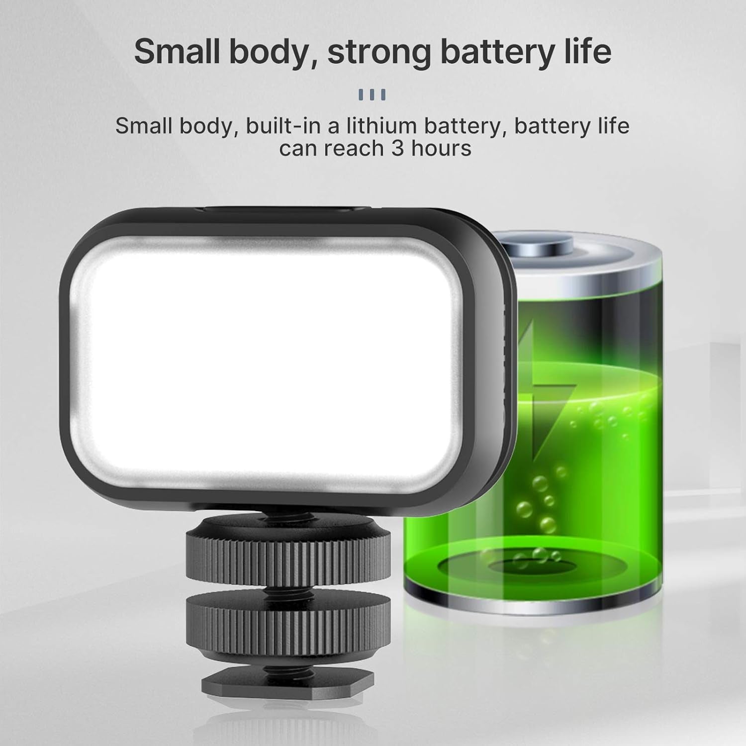 VL28 LED Light for Iphone, Mini LED Camera Light, Rechargeable 5600K 95+ Long-Lasting Fill Light for Action Camera, DJI OSMO, Smartphone, Sony ZV-1, A7, RX100 VII