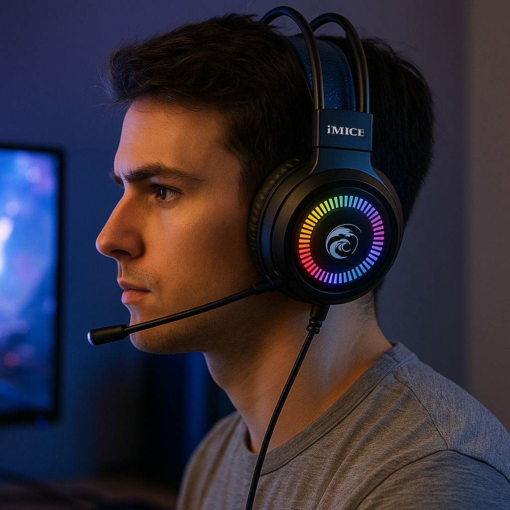 Audífonos Gamer iMICE con Micrófono y Luz Led RGB (DRP)-GSMPRO.CL