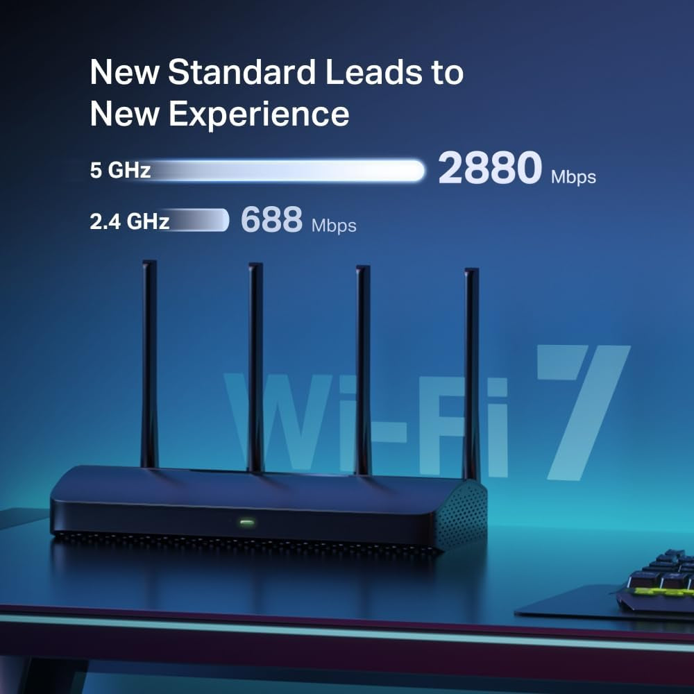 MR27BE BE3600 Mbps Fibre Supported, 2×2.5 Gbps WAN&LAN Port + 2×Gbps Port, Easy Mesh Compatible, Dual-Band Wi-Fi 7 Router
