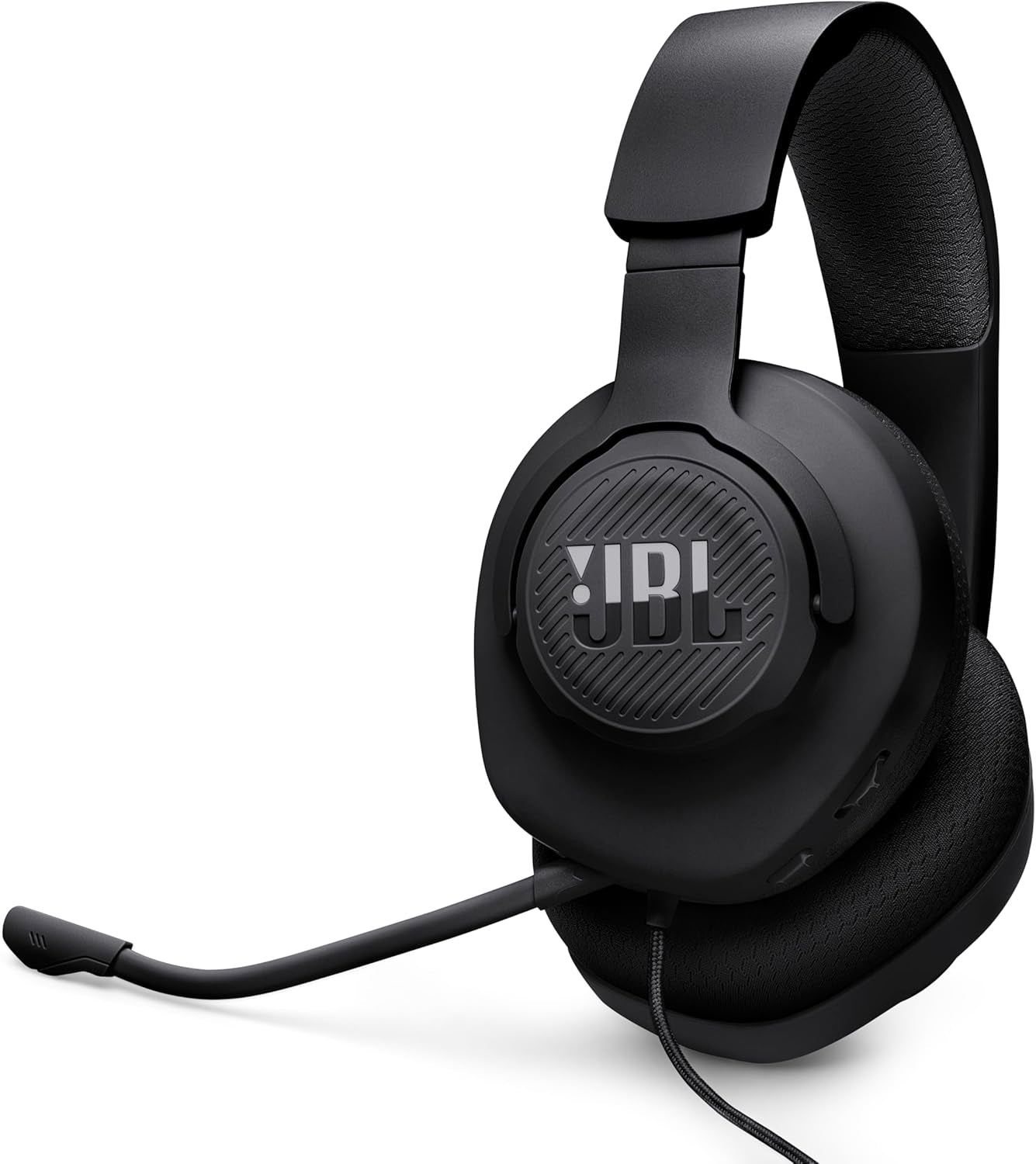 Quantum 100M2 - Wired Over-Ear Gaming Headset with Omnidirectional, Detachable Mic with Mute Option and Fabric-Covered Memory Foam Ear Cushions, Compatible with All Platforms (White)