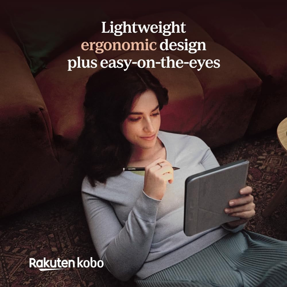 Libra Colour | Ereader | 7” Glare-Free Colour E Ink Kaleido™ 3 Display | Dark Mode Option | Audiobooks | Waterproof | Black