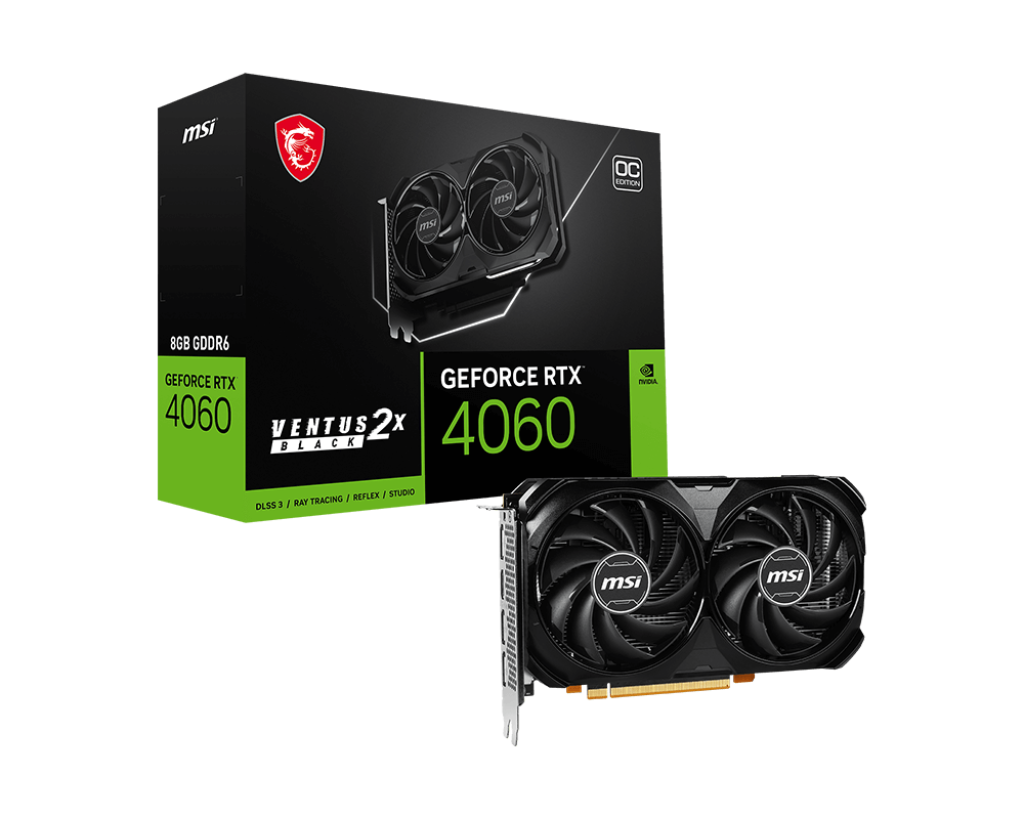 MSI GeForce RTX 4060 VENTUS 2X BLACK 8G OC GPU