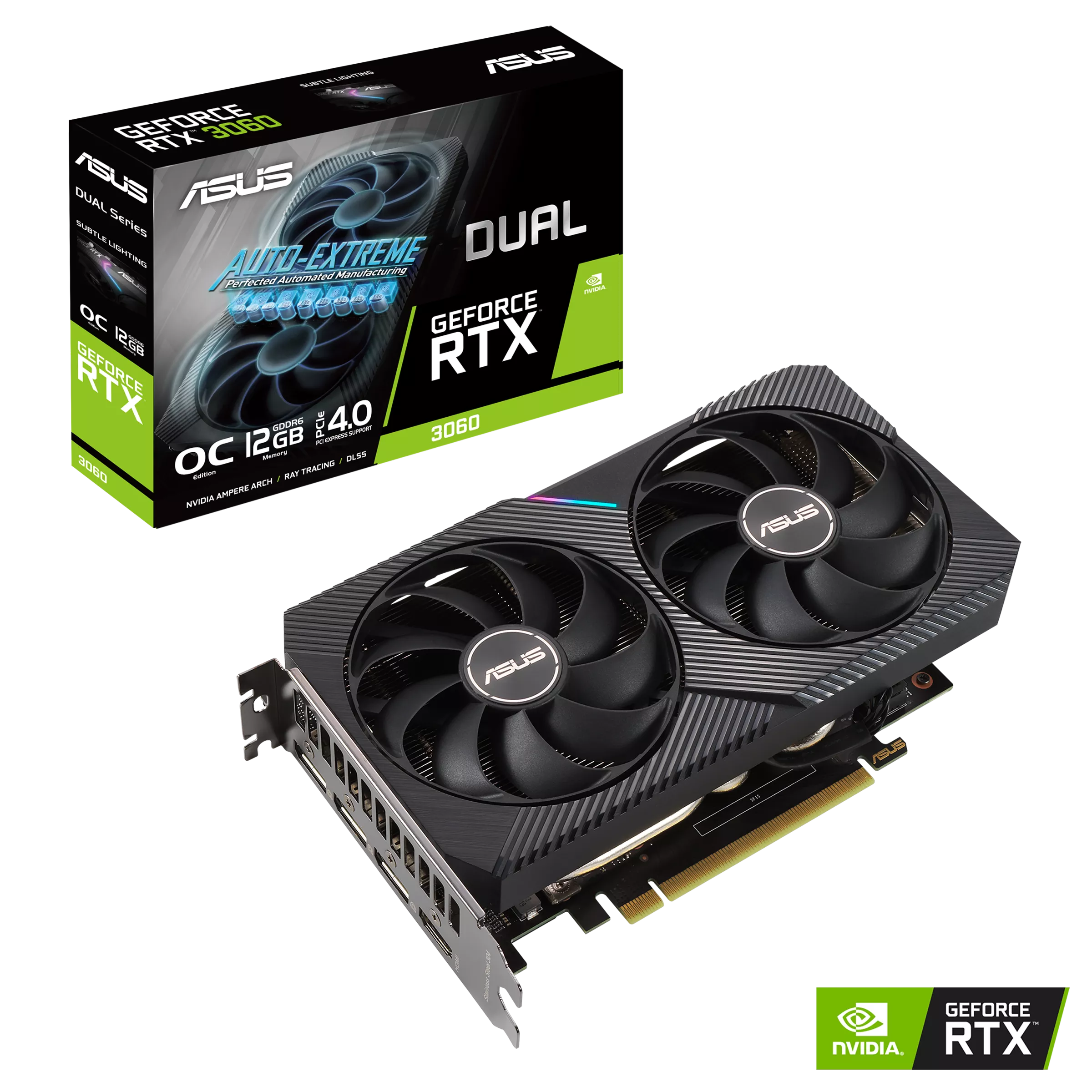 ASUS Dual GeForce RTX 3060 V2 OC Edition 12GB GDDR6 GPU