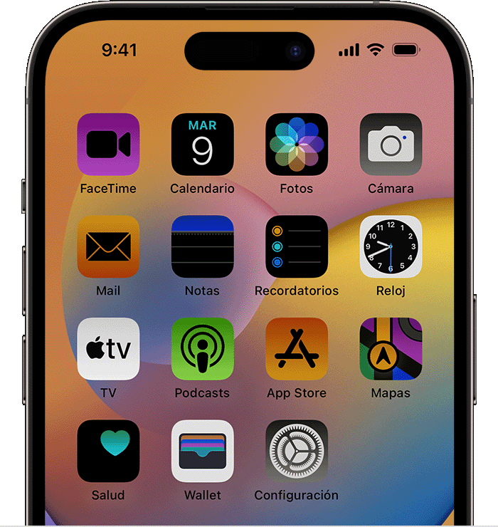 Pantalla de inicio iPhone 14