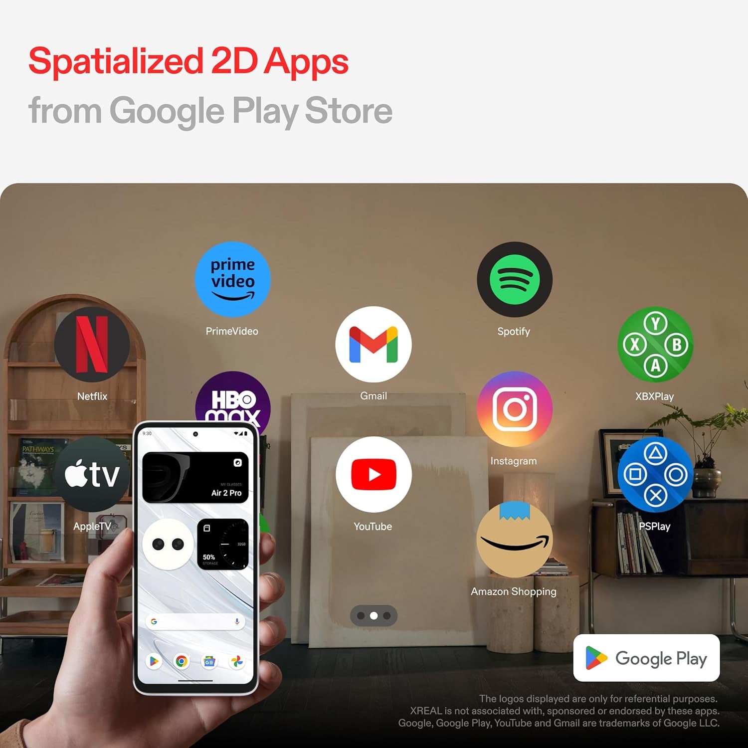 Beam Pro, the AR Glasses Spatial Computing Companion, 3D Cameras, Android 14, Supports All Google Play Store Apps, Multiple Spatial Experiences for Movies, TV and Gaming, FHD 1080P (8G+256G)