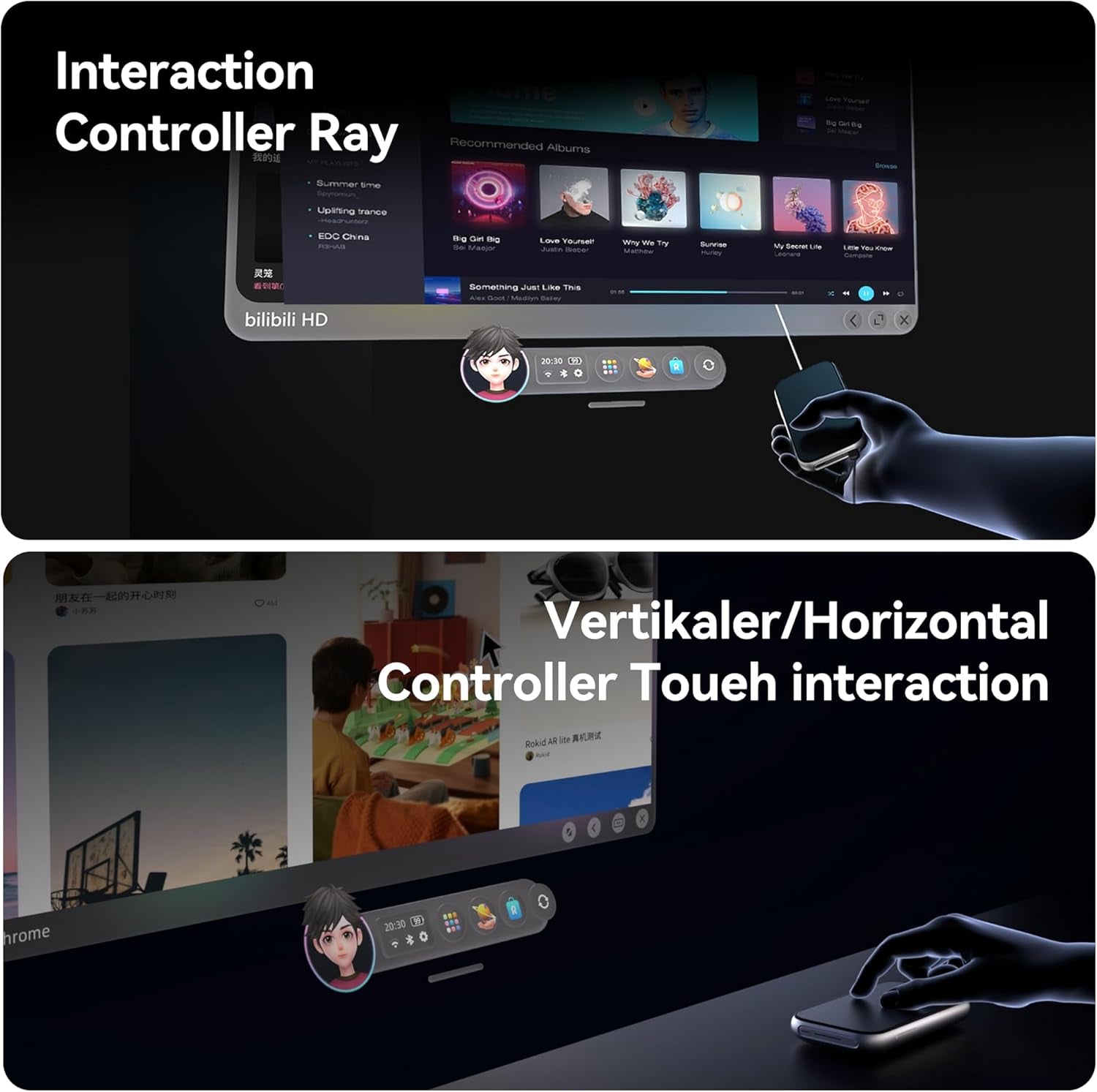 AR Spatial Glasses Silver, AR Glasses Max2 Silver with Station2, 360" Micro-Oled Three-Screen Display,120Hz OLED, 600 Nits, Multi-Tasking for Work & Gamingrt Console, Android, Windows Compatible