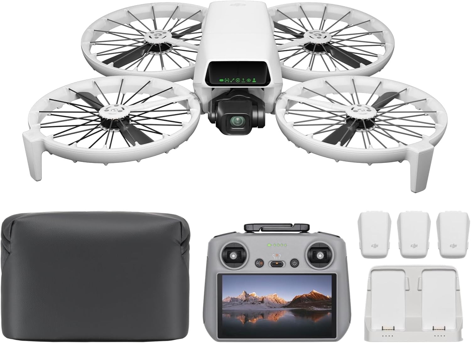 Flip with RC 2 Screen Remote Controller, Follow Me Drone with 4K UHD Camera for Adults, under 249 G, 3-Axis Gimbal Stabilization, 44000Ft/13Km Video Transmission, Palm Takeoff, 31-Min Flight Time