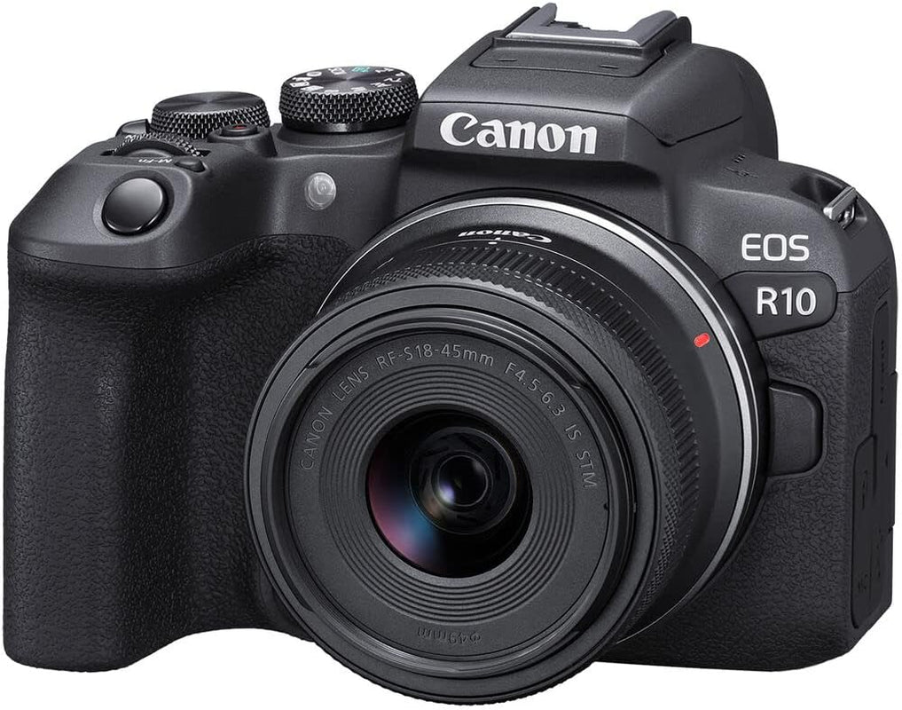 EOS R10 Mirrorless Camera with RF-S 18-45Mm Lens Bundle with 64GB SDXC Memory Card +  200ES EOS Shoulder Bag (3 Items)