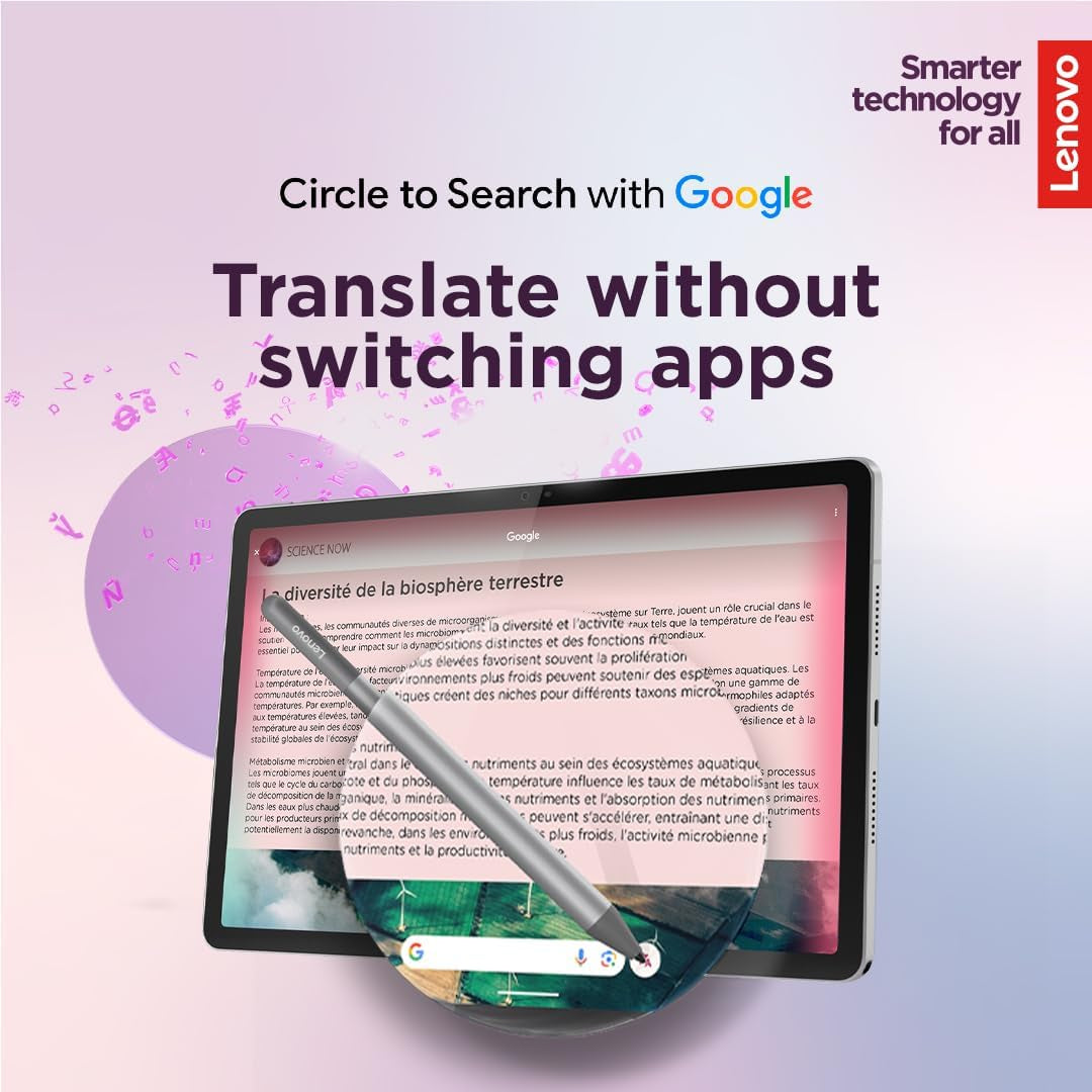 Idea Tab - College Tablet - 11″ 2.5K IPS Touchscreen Display - 90Hz - Mediatek Dimensity 6300-8 GB Memory - 256 GB Storage - Integrated Arm Mali-G57 MC2 Tab Pen and Folio Case