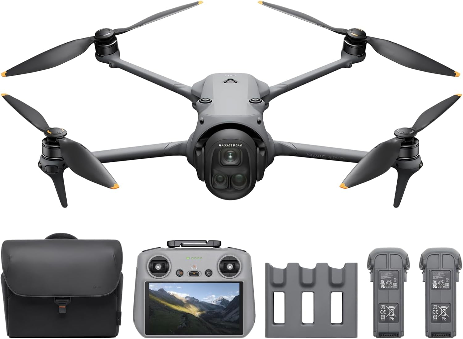 Mavic 4 Pro Drone with  RC 2, Flagship Tri-Camera Drone with 100MP 4/3 CMOS Hasselblad Camera, for Professionals, 30Km/18.6Mi Video Transmission, 51-Min Max Flight Time