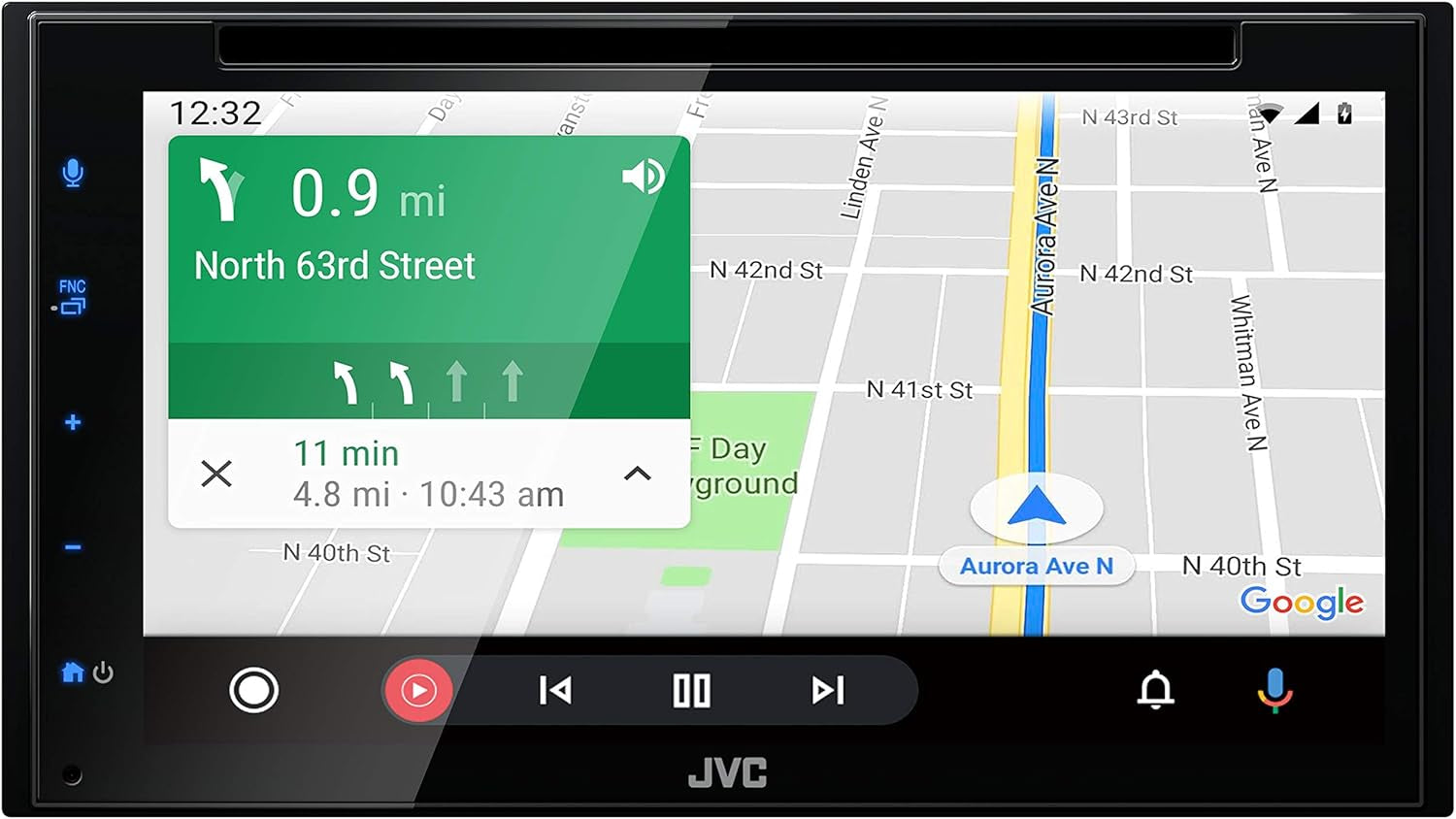 KW-V660BT Apple Carplay Android Auto DVD/CD Player W/ 6.8" Capacitive Touchscreen, Bluetooth Audio and Hands Free Calling, MP3 Player, Double DIN, 13-Band EQ, Siriusxm, AM/FM Car Radio