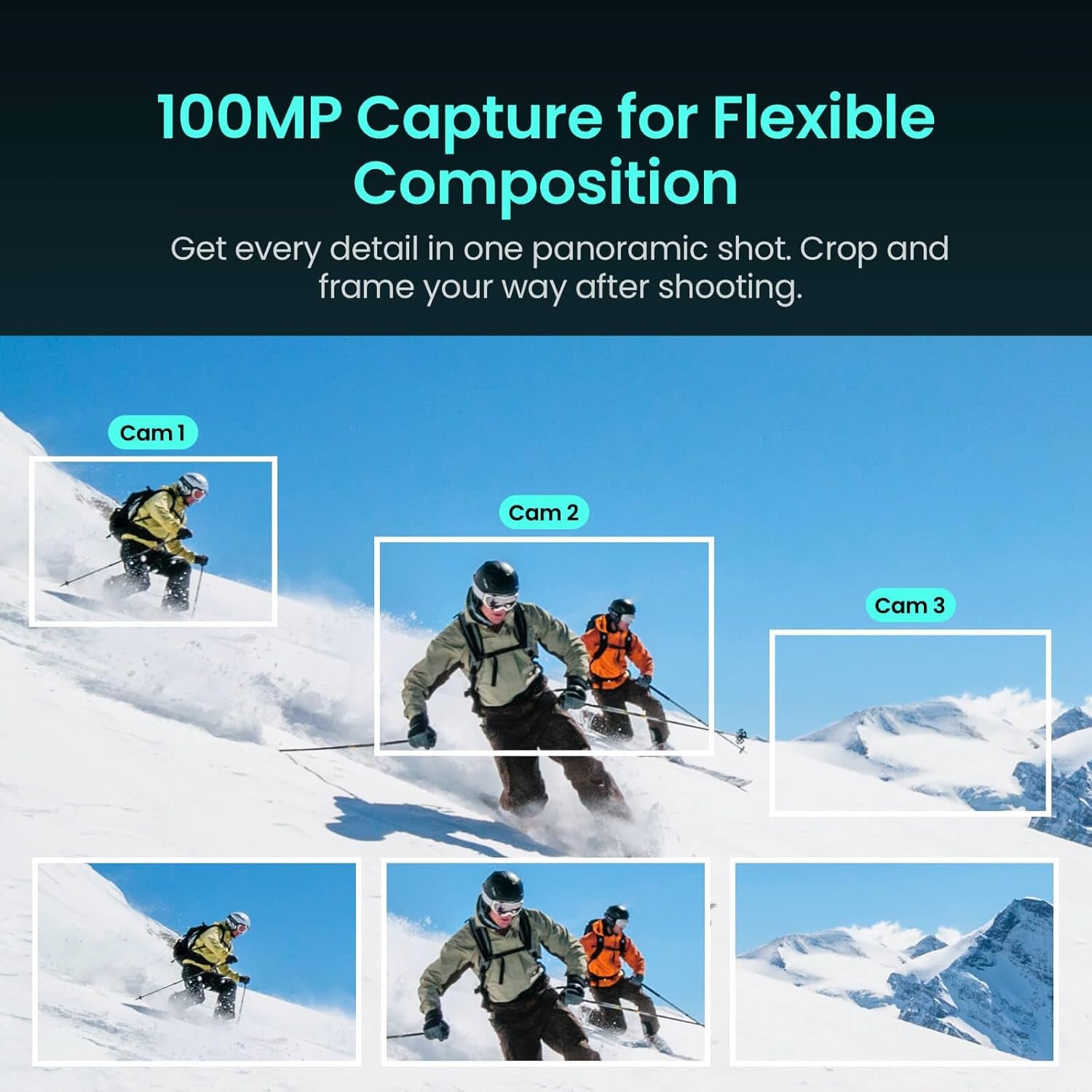 Xtra Sphra360 360 Camera, 8K Panoramic Video, 1-Inch Sensor Equivalent, 100MP High Resolution, Waterproof Action Camera, 105GB Built-In Storage, Bullet Time, Broad Compatibility, Vlog