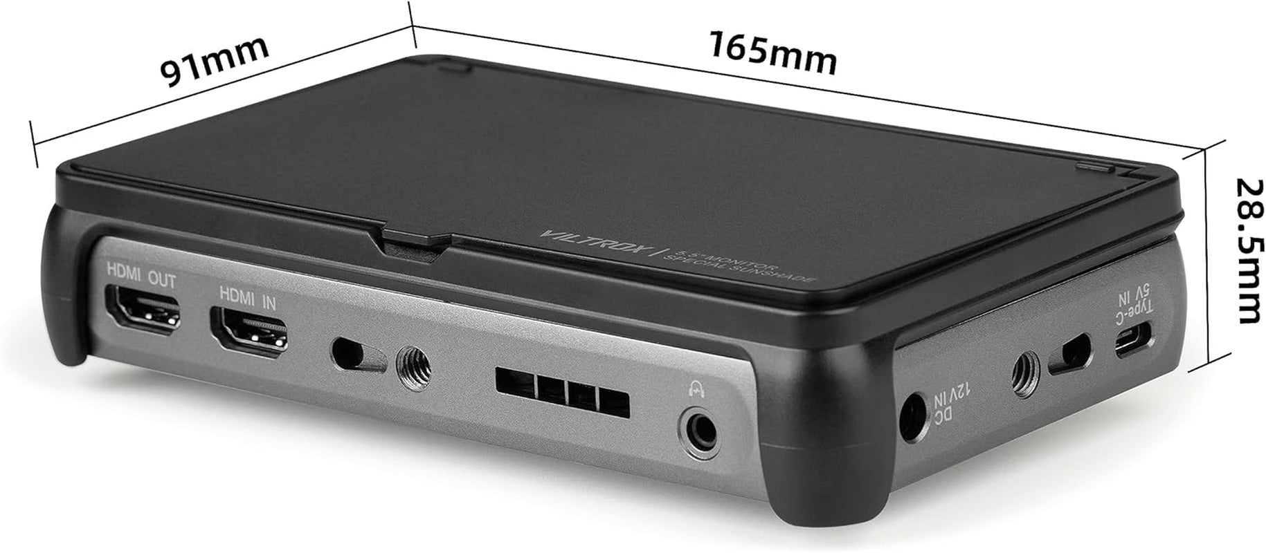 5.5 Inch 1200Nits 4Kp30 HDMI Video Field Monitor, 10Bit HDR Daylight Viewable 1920 X 1080 Portable Monitor Recorder, Hot Shoe Mount, Battery, Sunshine Hood