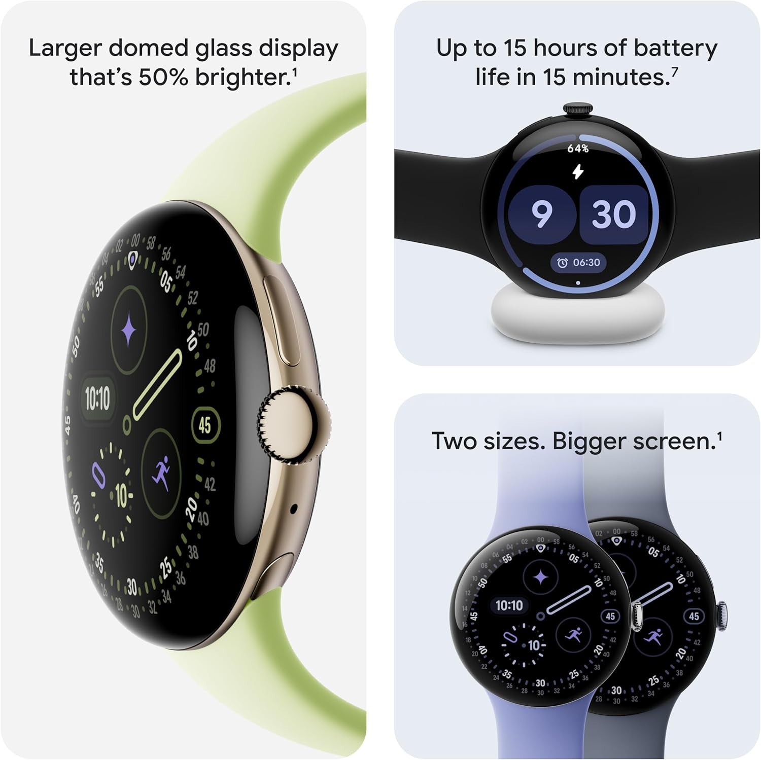 Pixel Watch 4 (45Mm) - Android Smartwatch with Heart Rate and Sleep Tracking - 40-Hour Battery - Fitness Tracking -  AI - Satin Moonstone Aluminum Case - Moonstone Active Band - Wi-Fi