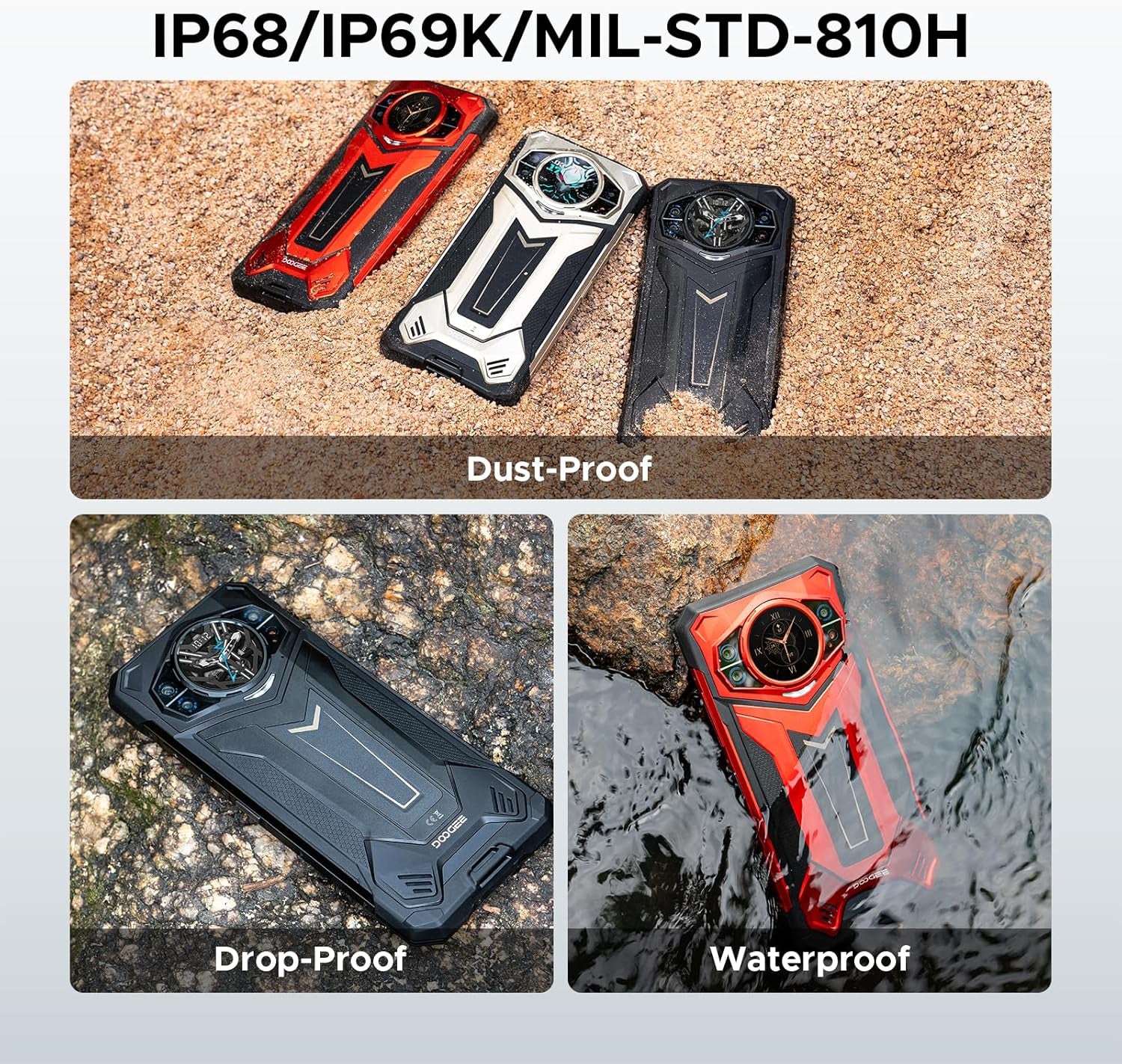 S200 plus 5G Rugged Phone with Gemini Ai,4Nm D7300 CPU,36(16+20) GB+512GB Android 15 Rugged Cell Phone with 1.32" Amoled Screen,10100Mah/33W,100Mp Camera Rugged Smartphone,6.72" Fhd/120Hz,Otg
