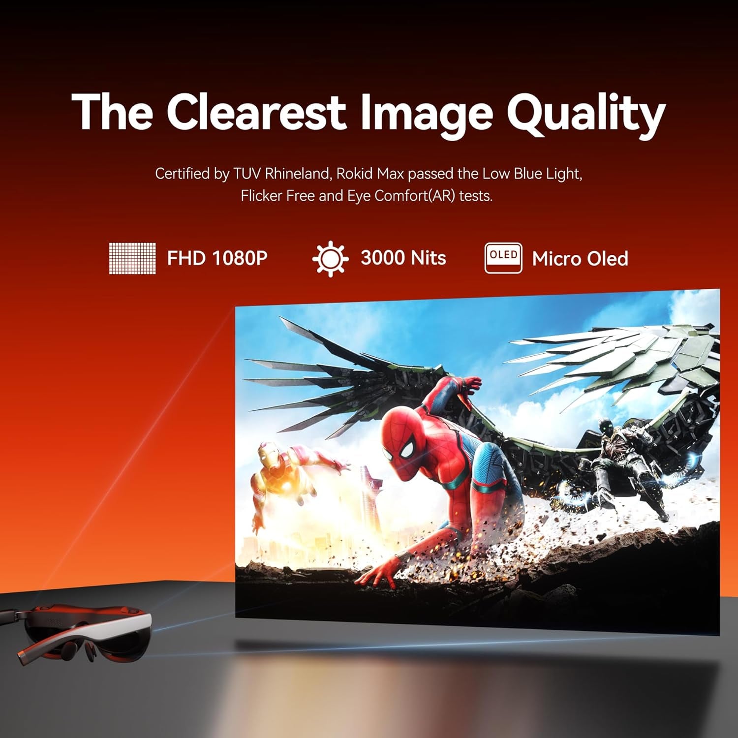 AR Joy Pack 2 AR Glasses, Smart Glasses Max 2 with Station, 160" Micro-Oled Display, Google Play, Media Streaming, HDCP Support & Cloud Gaming, Console, Android, Windows Compatible
