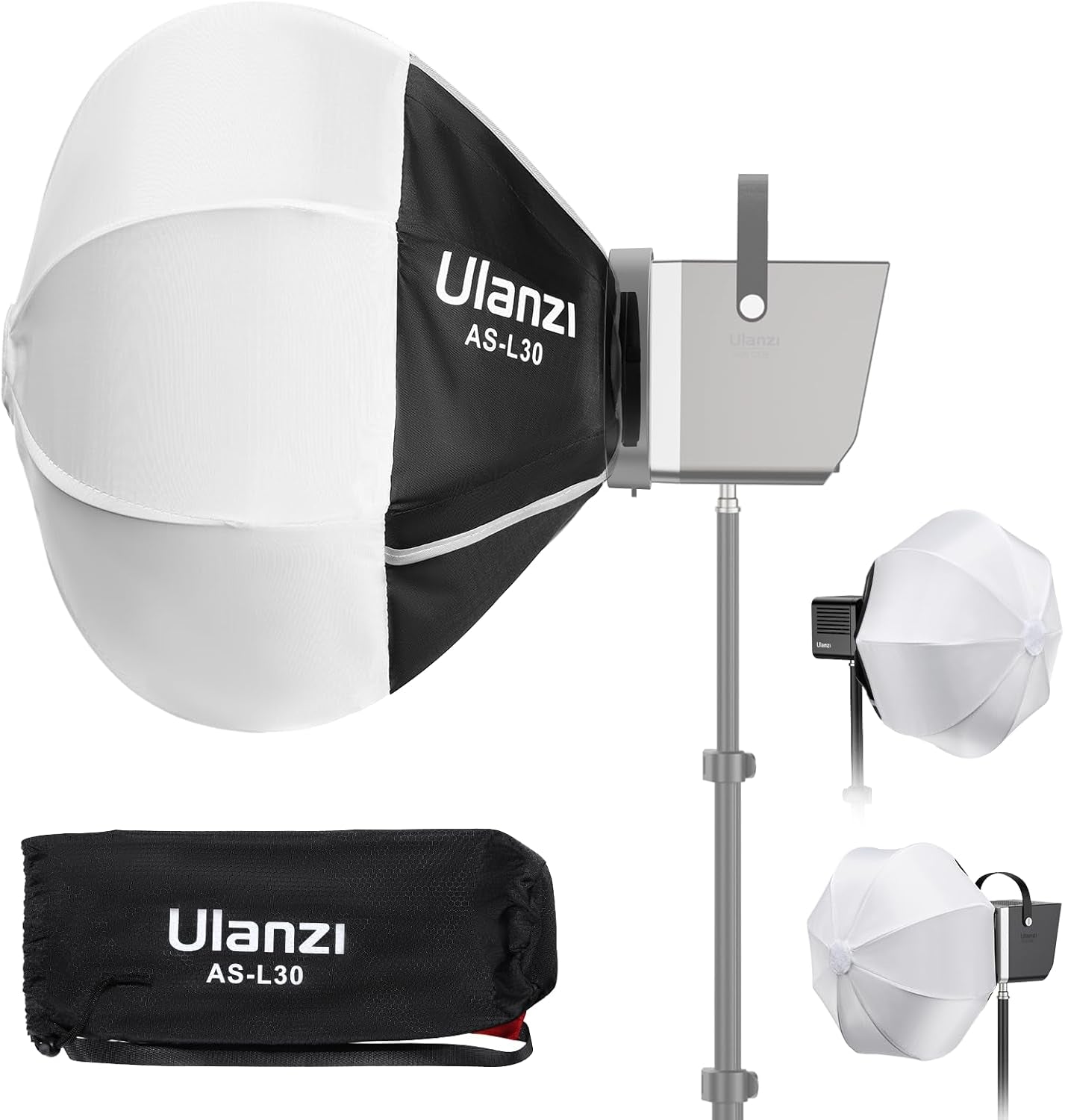 Mini Lantern Softbox Soft Light Modifier【Not Compatible W Standard Bowens Mount】 11.8 Inch, Quick-Setup, Quick-Folding W Storage Carrying Bag(Light Stand or Mount Not Included)