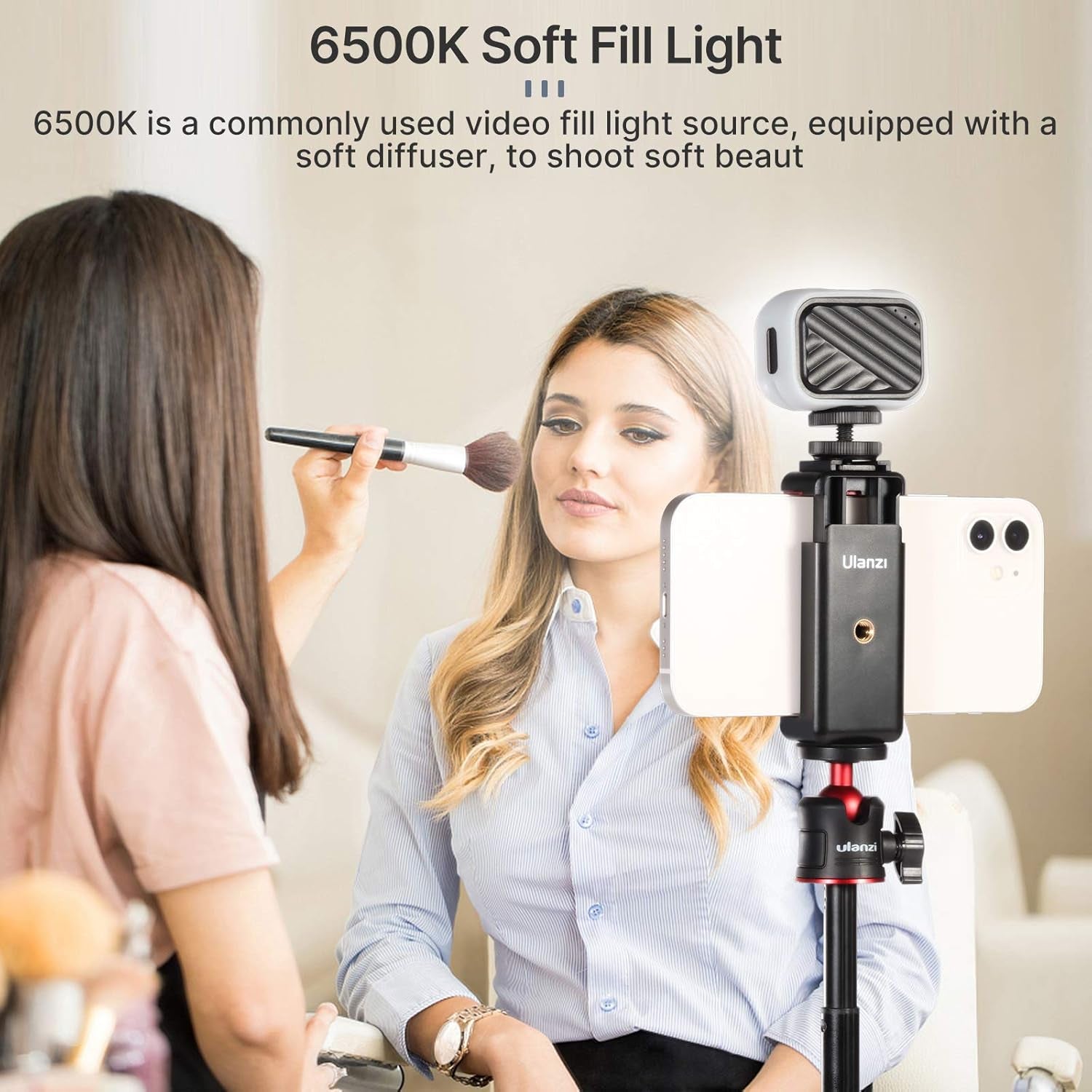 VL28 LED Light for Iphone, Mini LED Camera Light, Rechargeable 5600K 95+ Long-Lasting Fill Light for Action Camera, DJI OSMO, Smartphone, Sony ZV-1, A7, RX100 VII
