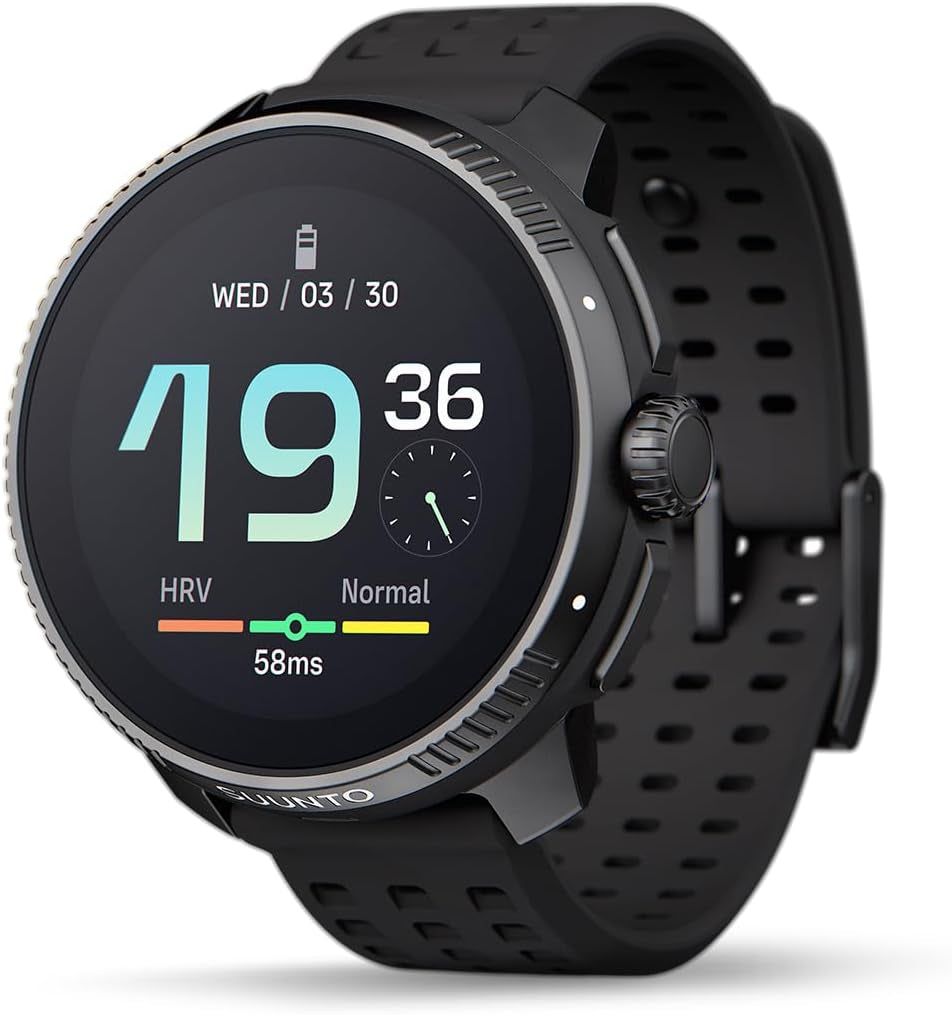 Race S GPS Sports Watch, 1.32" AMOLED Touchscreen W/Crown, 13 Days Battery Life, Training & Sleep Health Tracking, Dual-Gnss, 32GB Global Offline Maps, Lightweight for Running, All Black