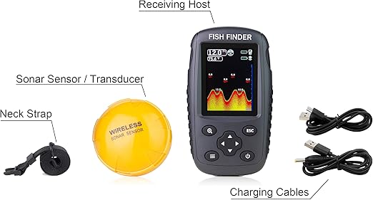 Venterior Sonda Portátil Inalámbrica - Localizador de Peces Recargable