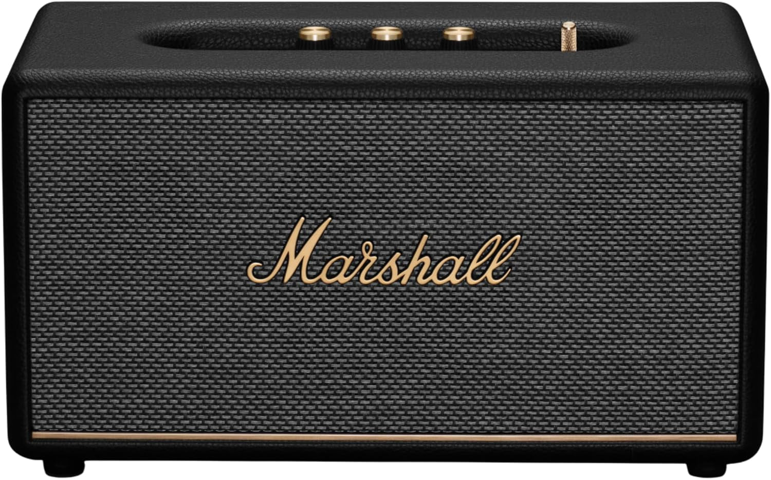 Stanmore III Bluetooth Home Speaker - Loud Stereo Sound with Bass and Treble Controls | Plug-In Powered | Record Player Compatible | RCA and 3.5 Mm Aux Inputs - Black