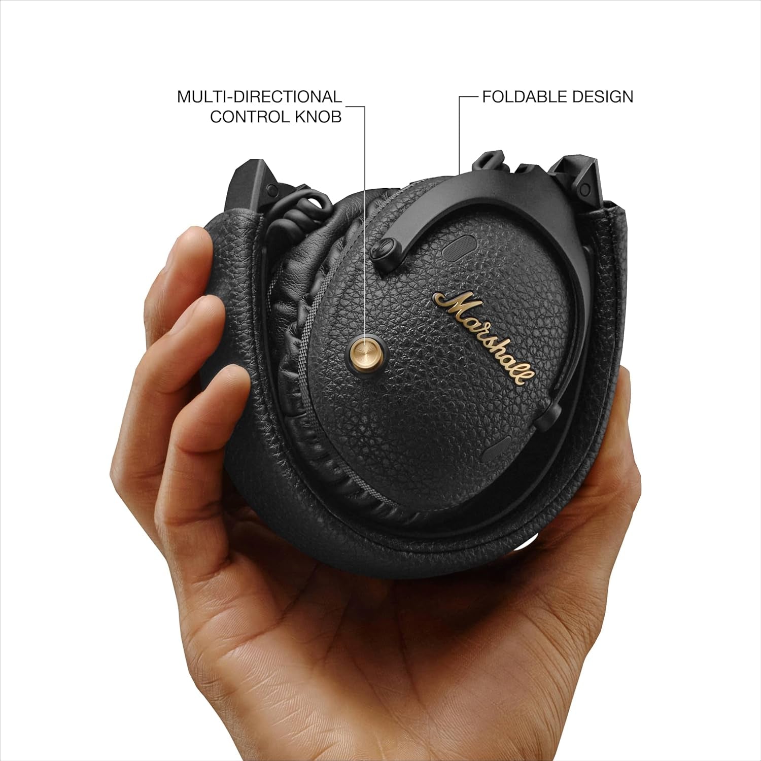 Monitor III A.N.C. Over-Ear Bluetooth Headphones - Active Noise Cancelling with Microphone | 100+ Hrs Wireless Playtime | Lightweight, Foldable Design for Travel - Black