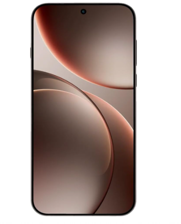 OPPO Find X9 Pro gris. Vista frontal con pantalla completa y cámara selfie.