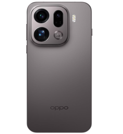 Smartphone OPPO Find X9 Pro gris, vista trasera con cámara Hasselblad.