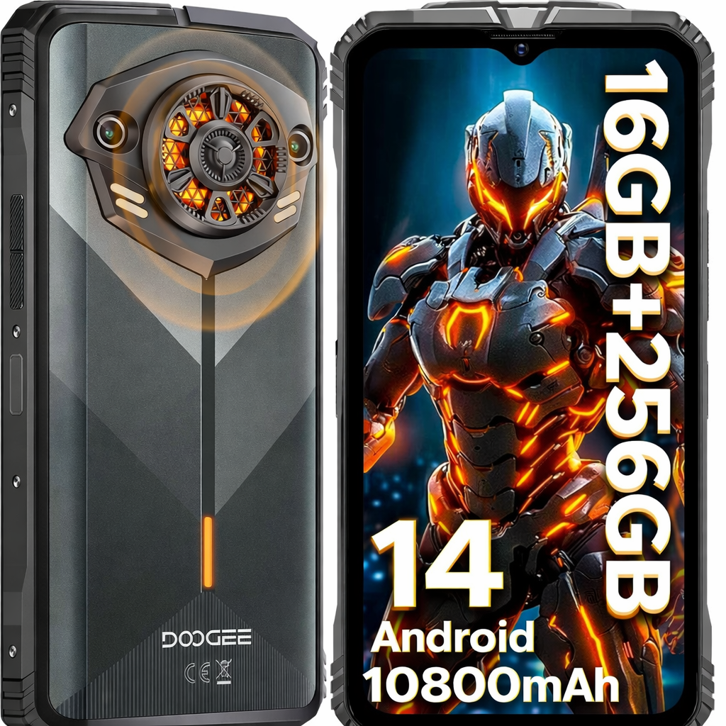 DOOGEE S Punk Version Global Celular Indestructible con 16GB RAM, 256GB, Altavoz 126dB y Android 14