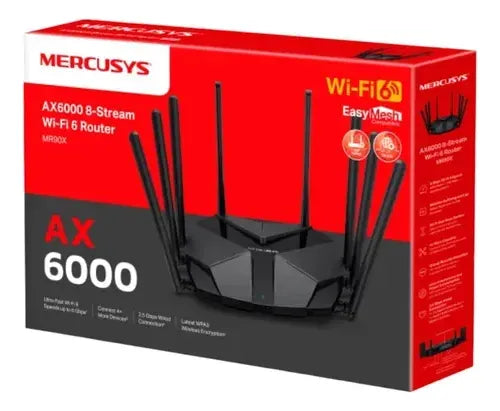 Router Mercusys MR90X | Wi-Fi 6 AX6000 8-Stream | Puerto 2.5G