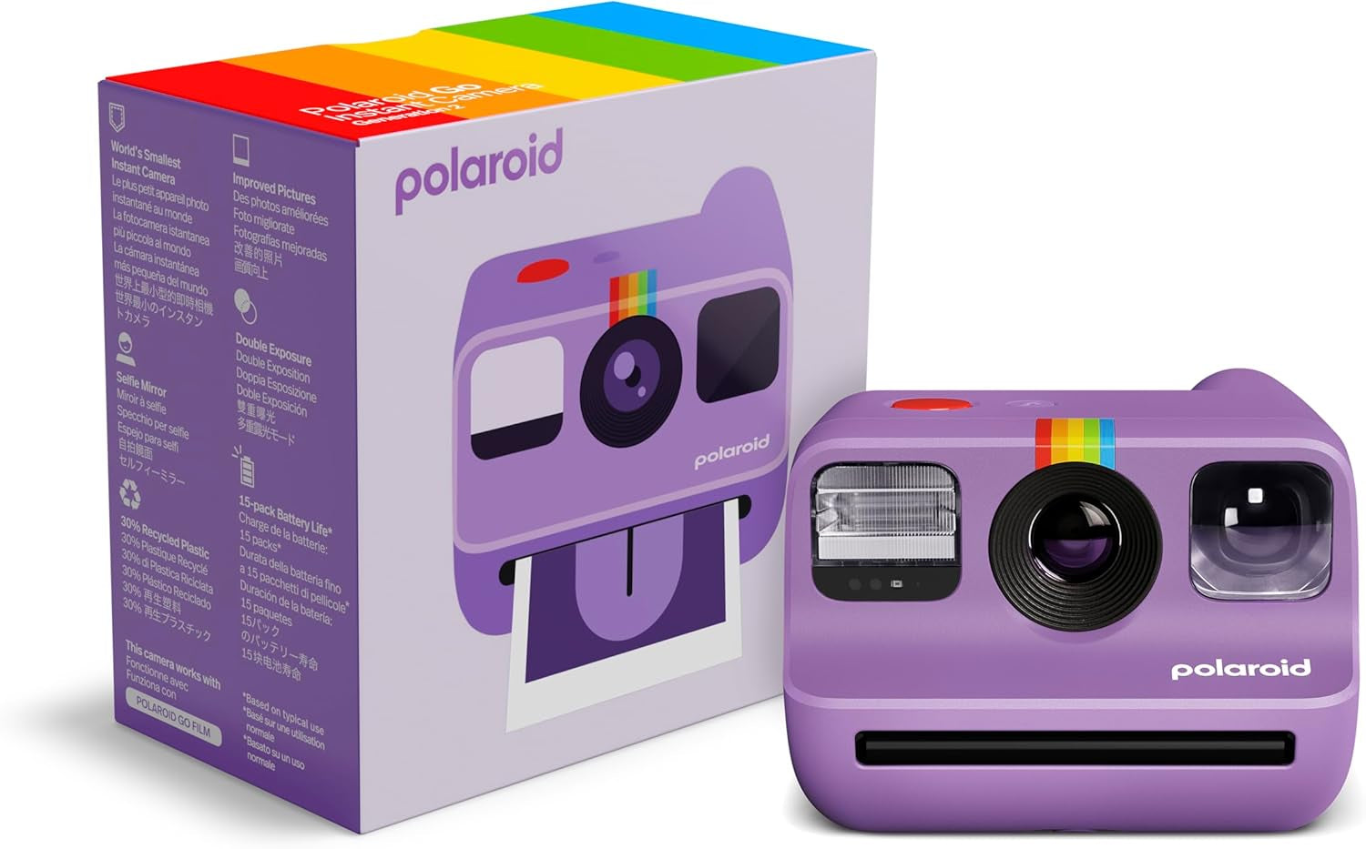 Go Generation 2 - Mini Instant Camera + Film Bundle (16 Photos Included) - White (6282)