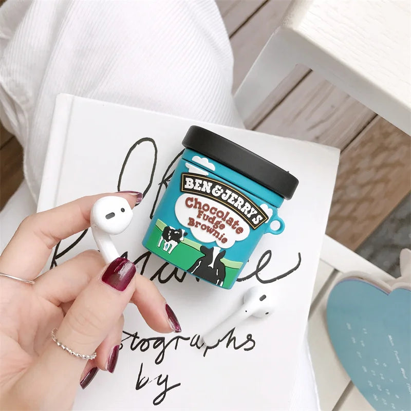 For Airpods 4 Case 3D Snacks Sugar Drinks Creative Earphone Case for Airpods Pro 1 2 3 Cartoon Silicone Cover for Airpods Pro 3