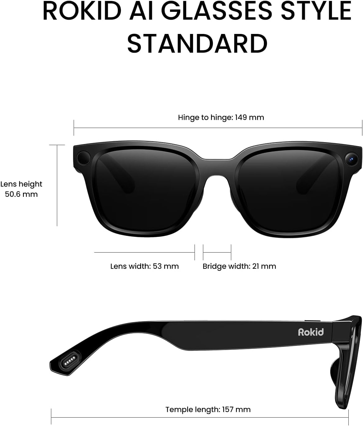2026 AI Glasses Style Smart Glasses with Gemini3 Flash, Real-Time Translation,12Mp Camera, Open-Ear Audio, Voice-Controlled Assistant, Hands-Free Calls, Productivity for Travel, Work(No Display)