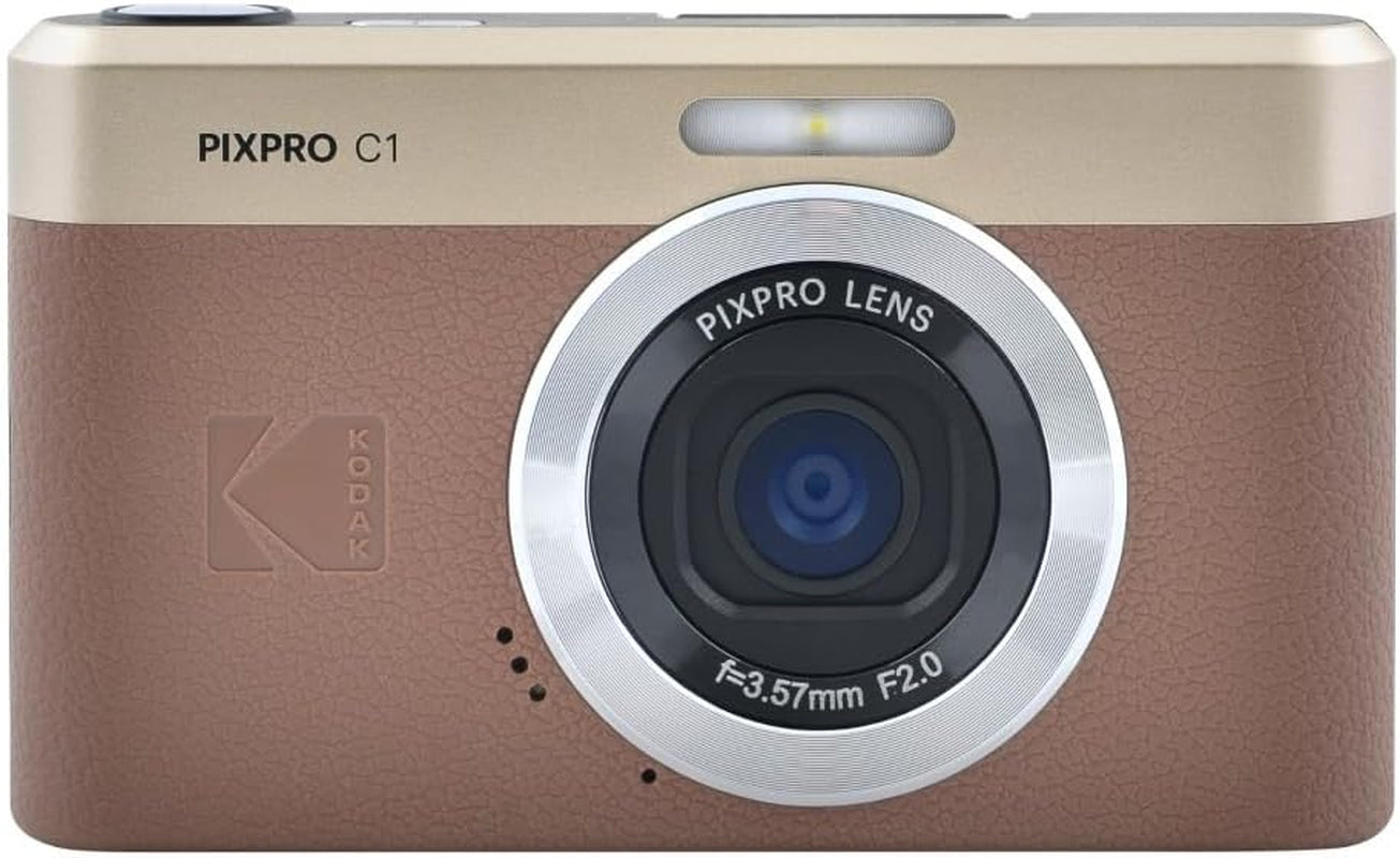 PIXPRO C1 Friendly Zoom Digital Camera - 13MP Compact Point and Shoot with 2.8” 180° Tilt LCD Flip Screen, Retro Vintage Design with 4X Zoom and 1080P Full HD Video for Travel, Vlogging, Black