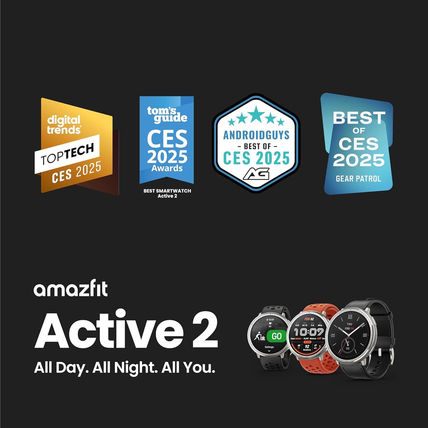 Active 2 Sport Smart Watch Fitness Tracker for Android and Iphone, 44Mm, 10 Day Battery, Water Resistant, GPS Maps, Sleep Monitor, 160+ Workout Modes, 400 Face Styles, Silicone Strap, Free App