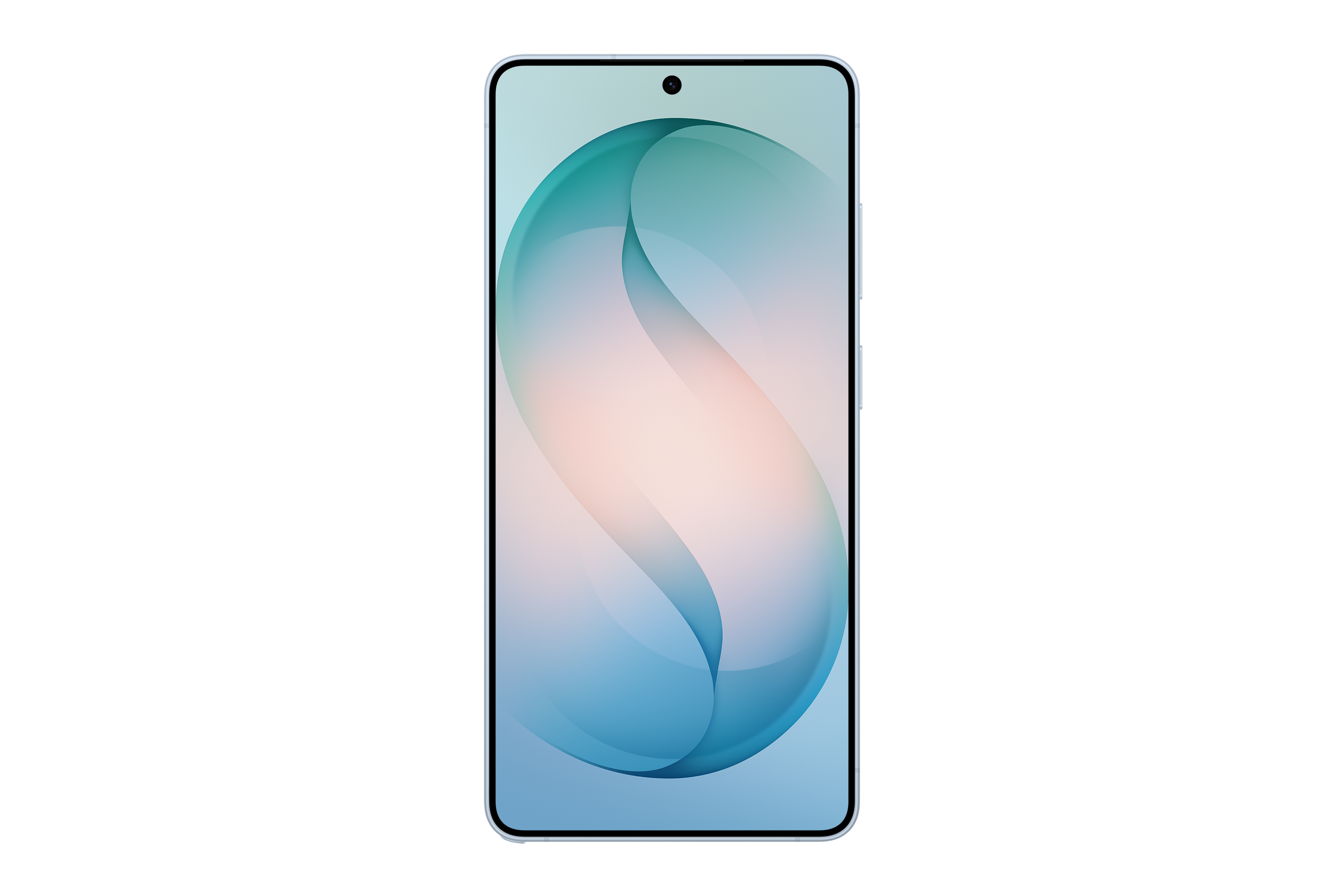 Smartphone Samsung Galaxy S26 Ultra azul cielo, vista frontal