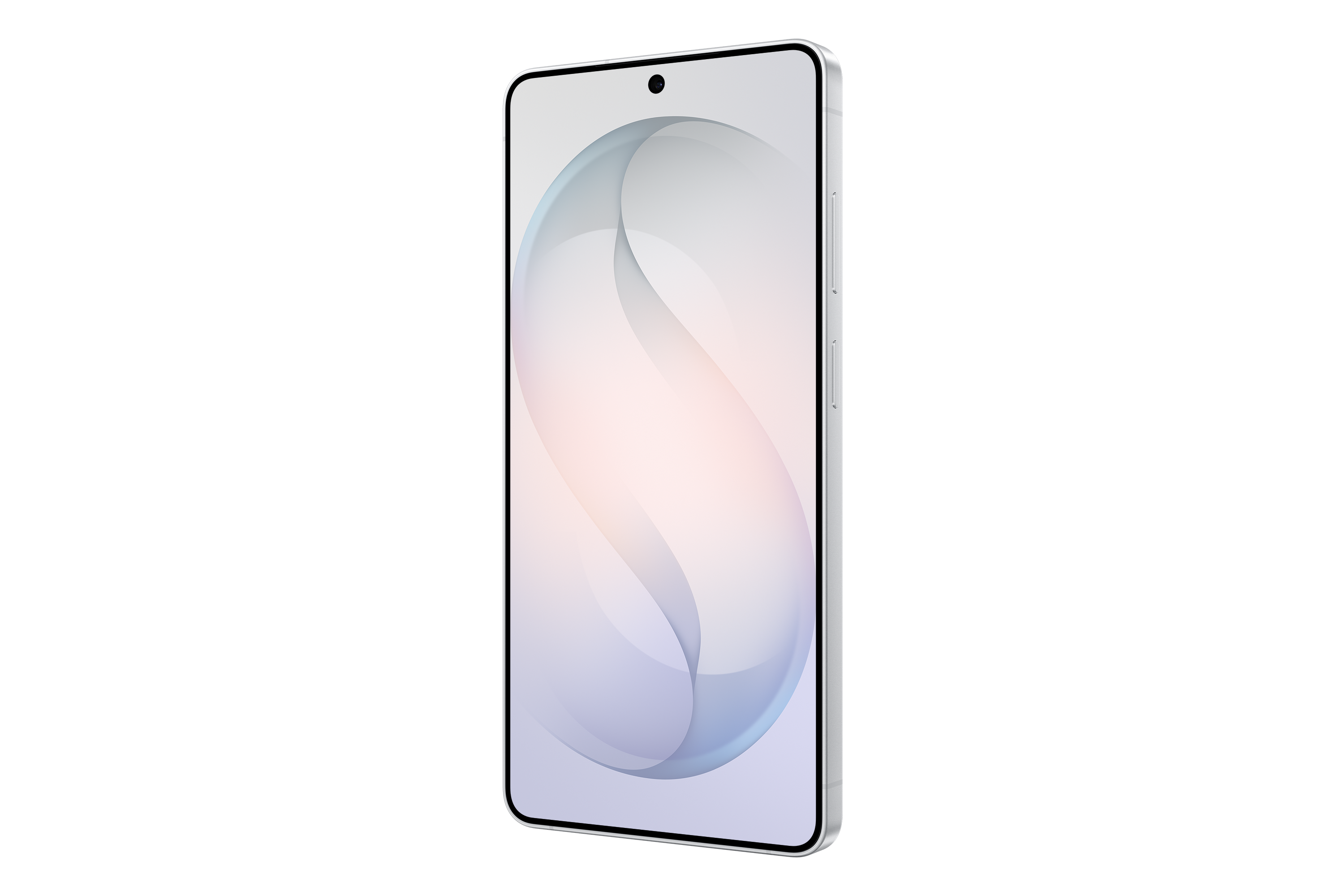 Smartphone Samsung Galaxy S26 Ultra blanco, vista frontal en ángulo derecho