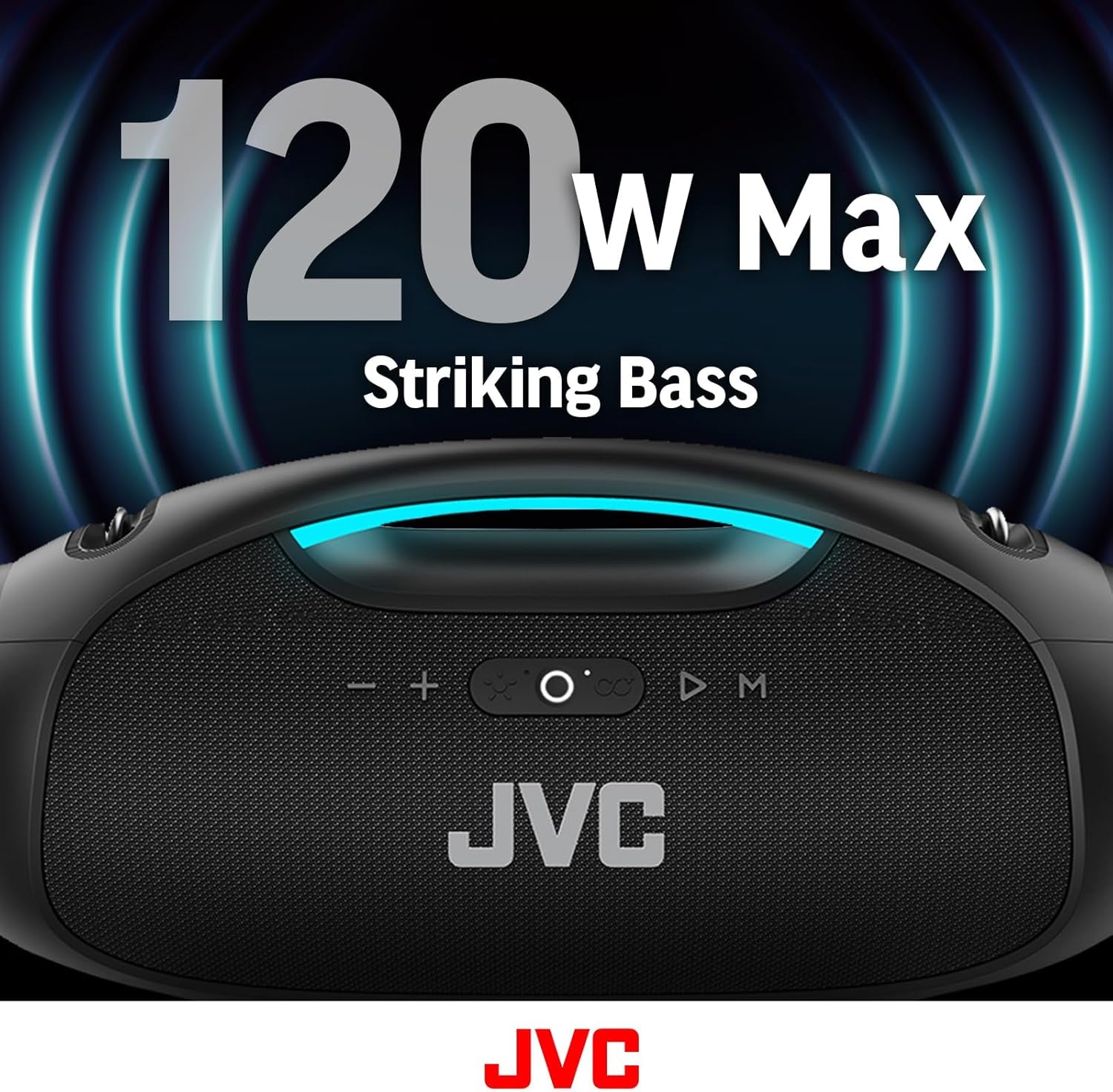Portable Wireless Bluetooth Speaker - 120W with Dual Woofer Deep Bass, RGB Lighting, Indoor/Outdoor Boombox, Bluetooth 5.3, IPX6 Water Resistant, USB-C, 11-Hr Playtime, 2 Sound Modes - SP-PA15BT