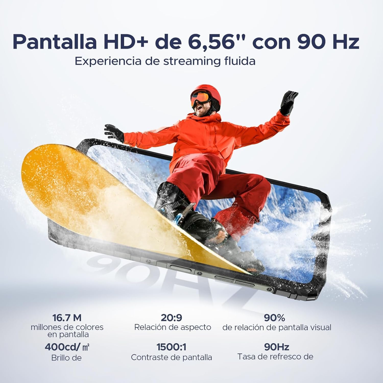 Blade 10 Ultra Energy Android 15 Rugged Phone 4.5G, 10.7Mm Ultra-Thin,Octa Core Rugged Smartphone, 6.56" Hd+90Hz, 64MP Camera, 6150Mah Battery, IP68/IP69K Waterproof Phone, Nfc/Face Unlock