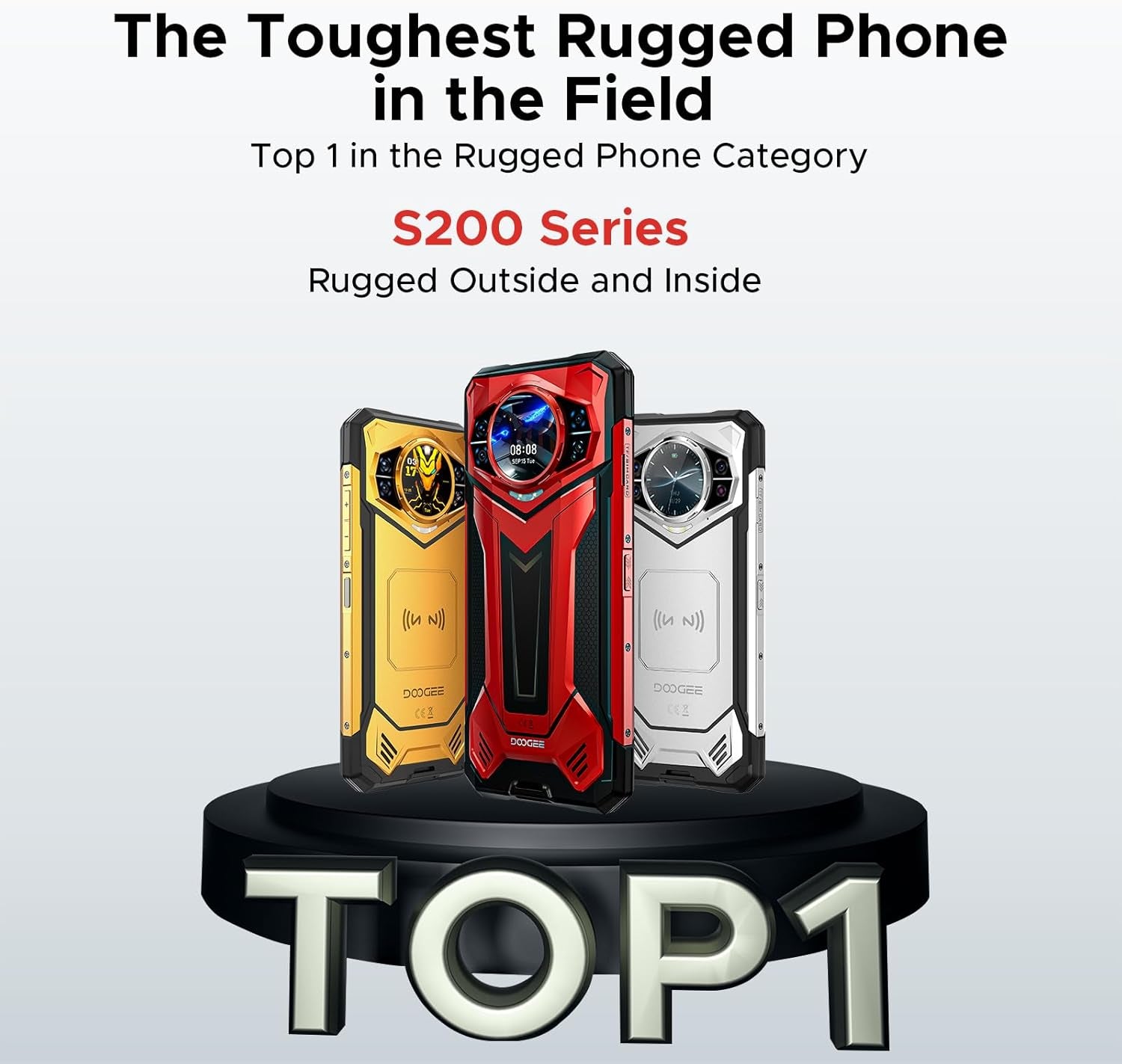 S200 plus 5G Rugged Phone with Gemini Ai,4Nm D7300 CPU,36(16+20) GB+512GB Android 15 Rugged Cell Phone with 1.32" Amoled Screen,10100Mah/33W,100Mp Camera Rugged Smartphone,6.72" Fhd/120Hz,Otg