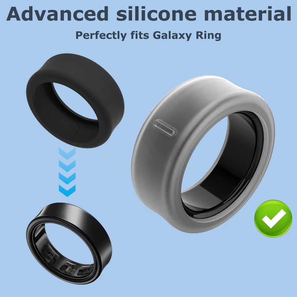 Silicone Smart Ring Protective Case Elastic Anti-Scratch Silicone Cover Accessories Sweat-Resistant for Samsung Galaxy Ring